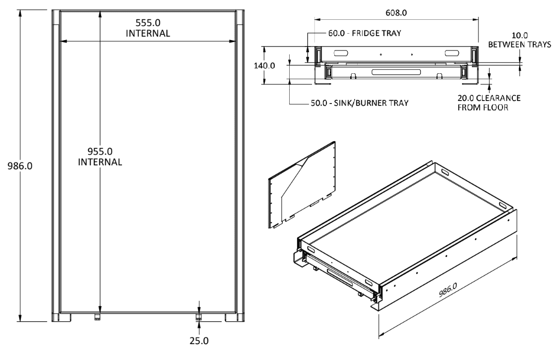 4wd Fridge Slide with Sink and Windshield (Australian Made) - 1