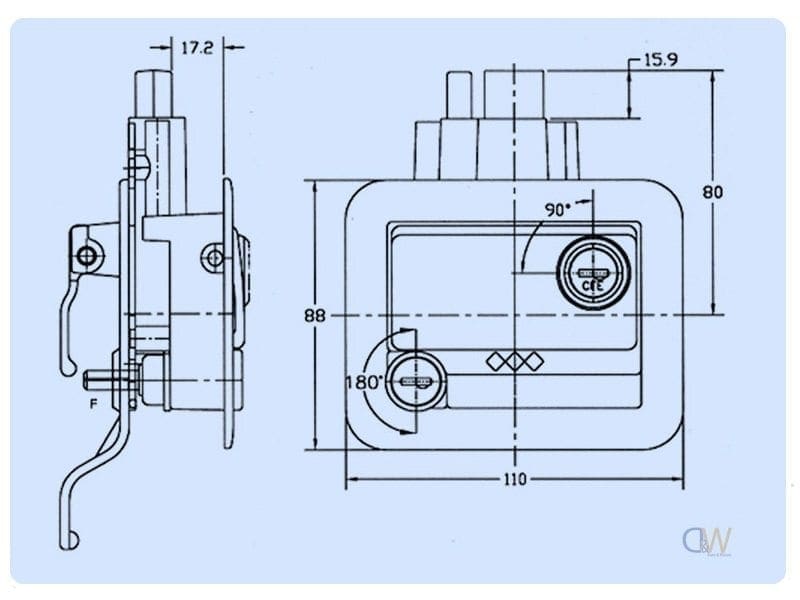 Trailer Door Lock - Black - 1