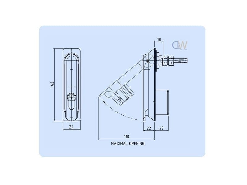Chrome Swing Handle - Pad Locking - 2