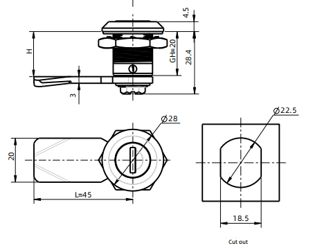 Coin Lock A6043 1116