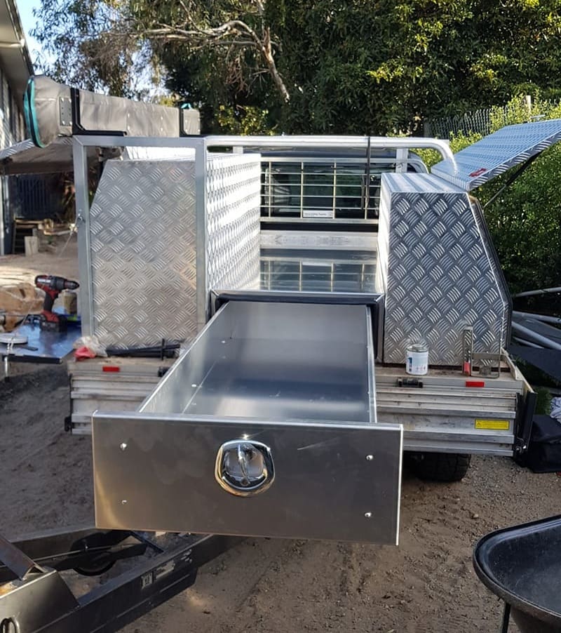 Dunn And Watson Chrome Whale Tail Handle On Tradesman Ute