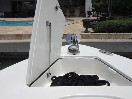 Stainless Steel Gas Struts On A Hatch