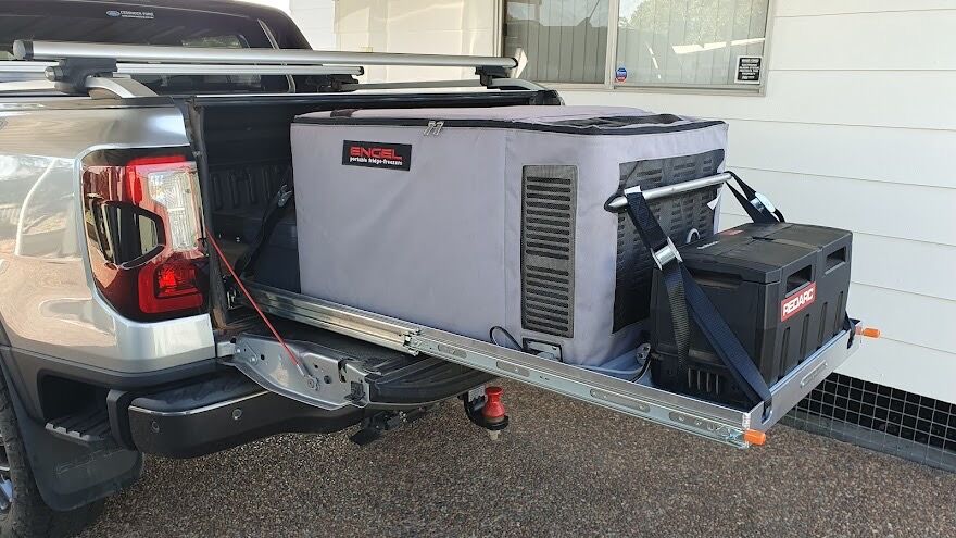 Dunn And Watson Extra Long Fridge Slide Installed In 4x4 Ute Tub