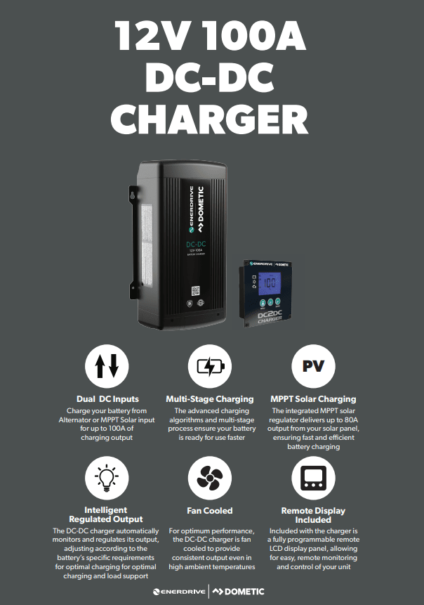 Enerdrive 12V 100A DC DC Battery Charger 9