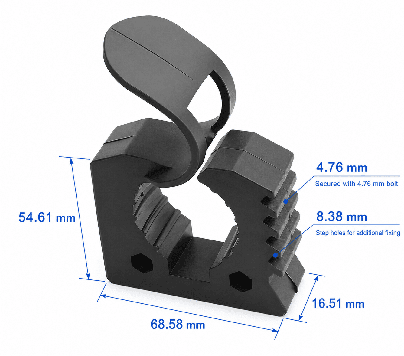 4x4 Rubber Grip Clamps Dimensions
