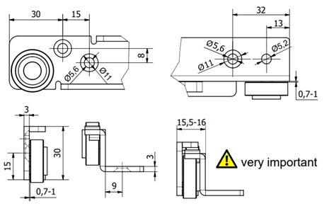 100kg Stainless Steel Base Mount Dimensions