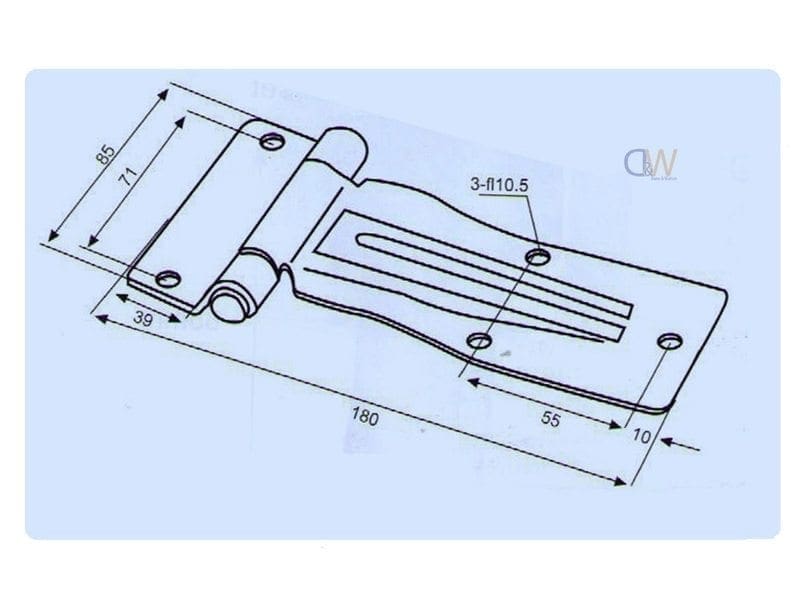 Medium Over Seal Hinge - Stainless Steel - 5