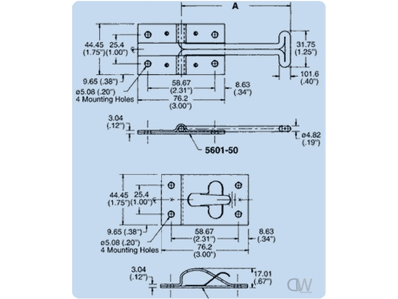 Door Retainer - Zinc Plated - 1