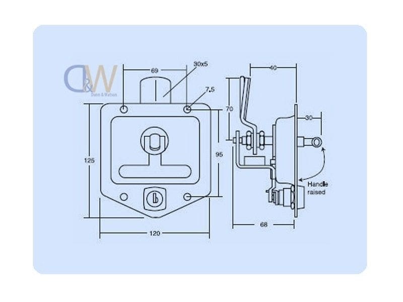 Bent Tongue Folding T Handle - 3