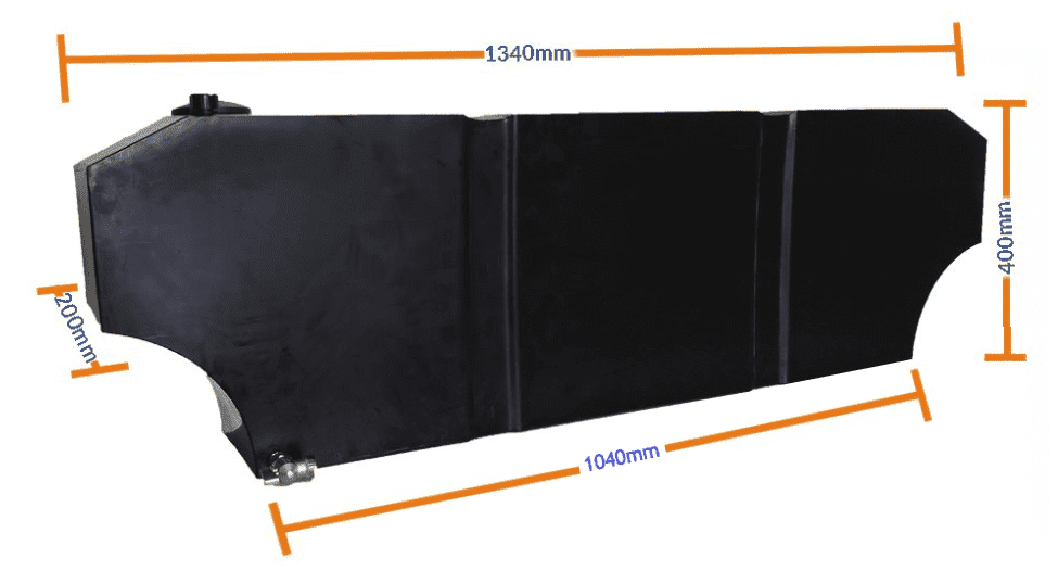75L Dual Wheel Arch Water Tank (Australian Made) - 9