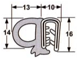 Rubber Sealing Strip Diagram With Measurements