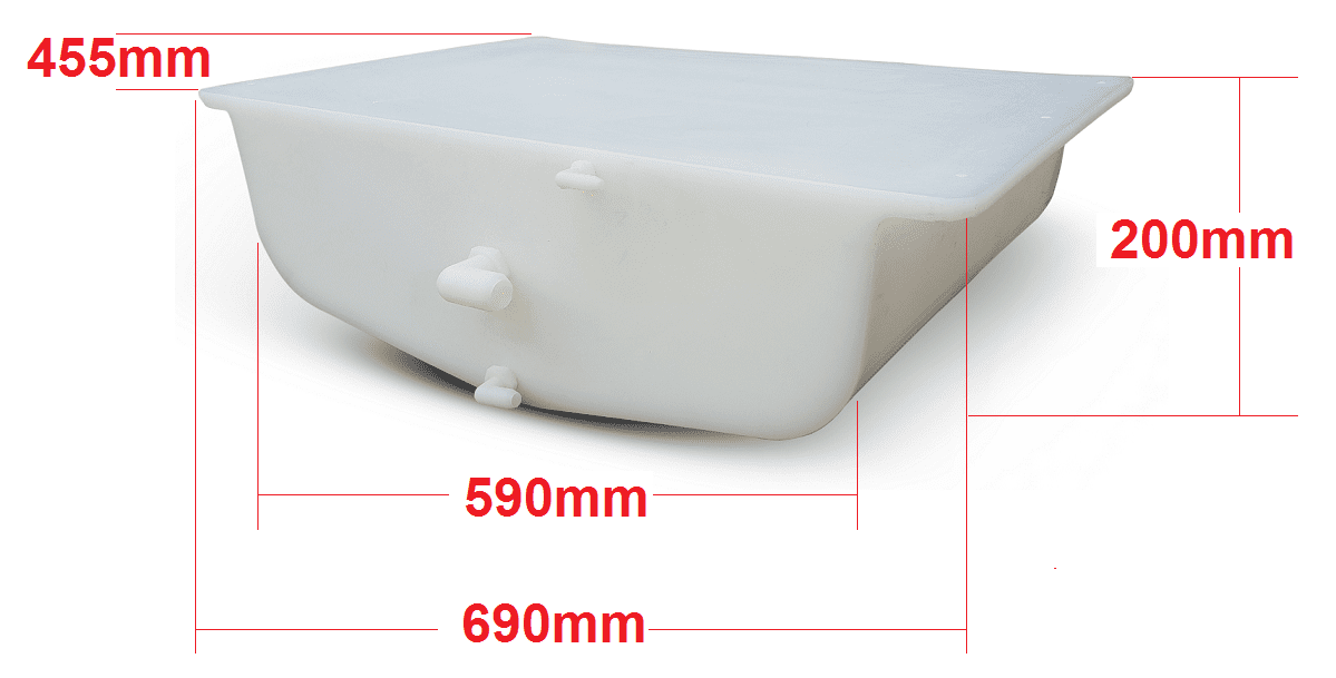 40L Tourer Tray Water Tank (Australian Made) - 2