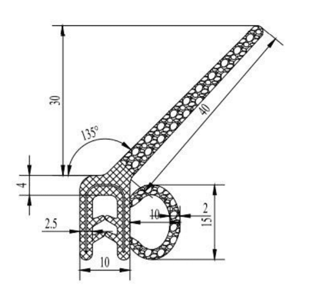 4wd Canopy Single Leg Weather Seal - 5