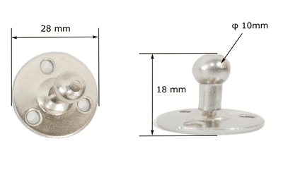 Gas Strut Round Bracket Dimensions