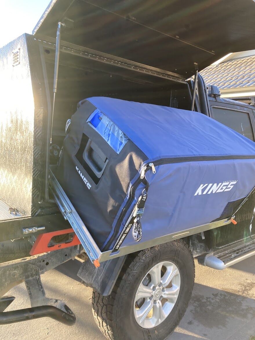 Sideways 4x4 Tilting Fridge Slide Opened