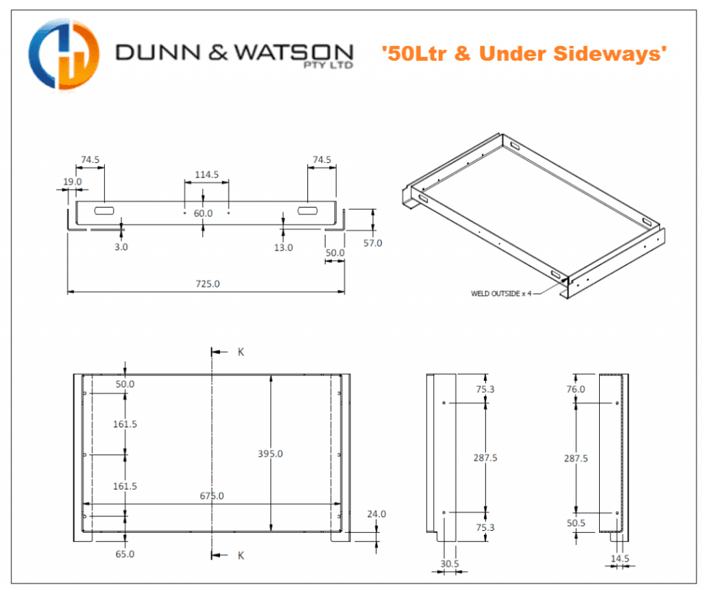 50LTR & Under - 4x4 Sideways Extending Fridge Slide - 7