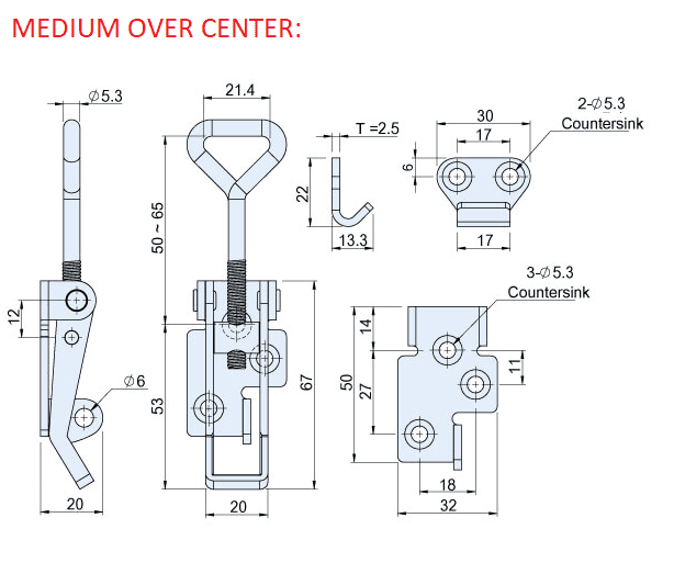 Over Centre Fastener (Zinc) - 3