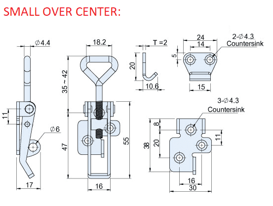 Over Centre Fastener (Zinc) - 4