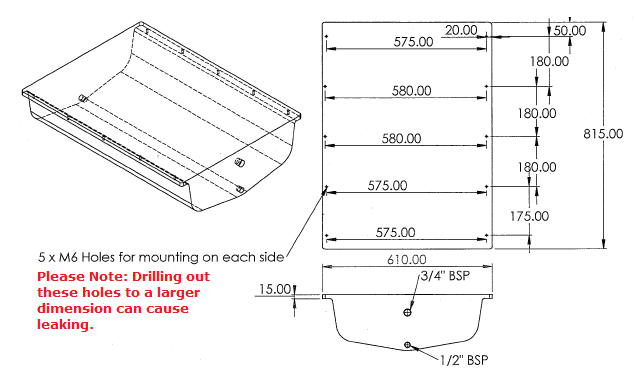 65Ltr Water Tank