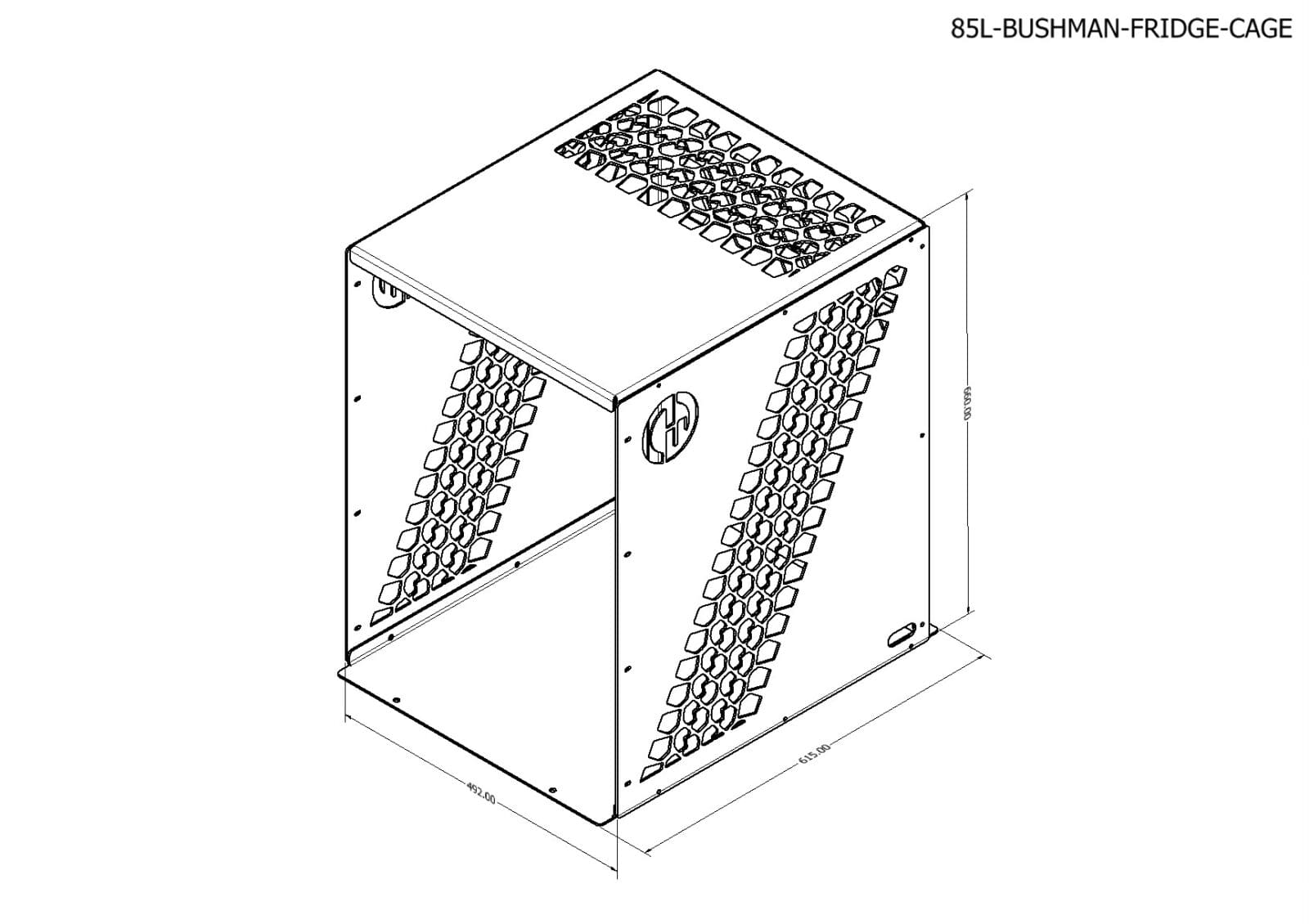 Bushman Upright Fridge Aluminium Box - 1