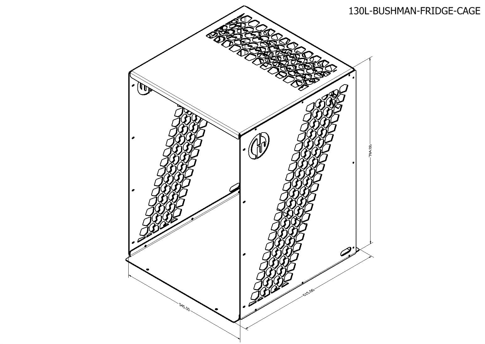 Bushman Upright Fridge Aluminium Box - 1