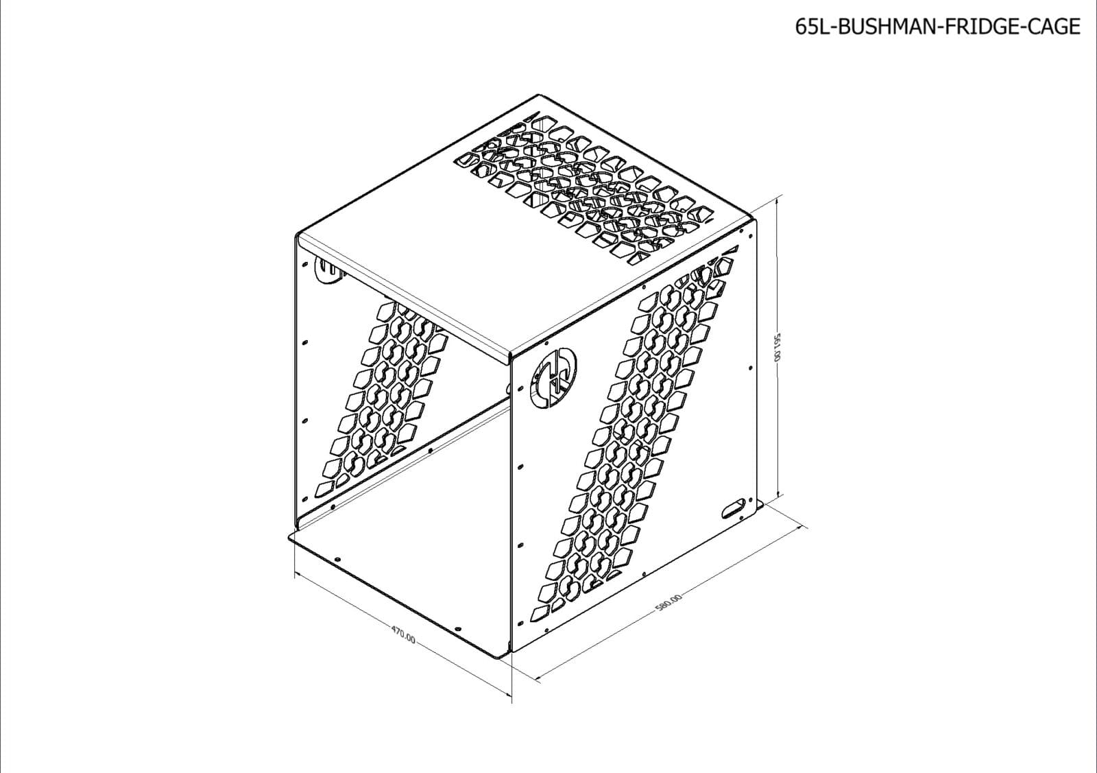 Bushman Upright Fridge Aluminium Box - 1