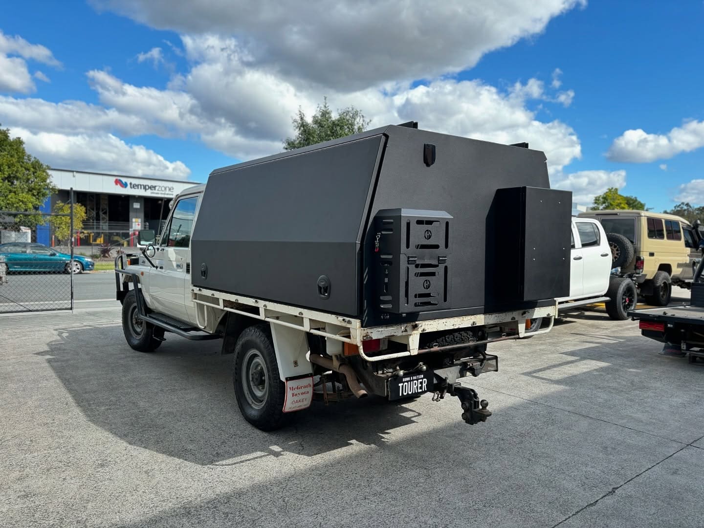 Dunn And Watson Jerry Can Holder On 4wd Ute