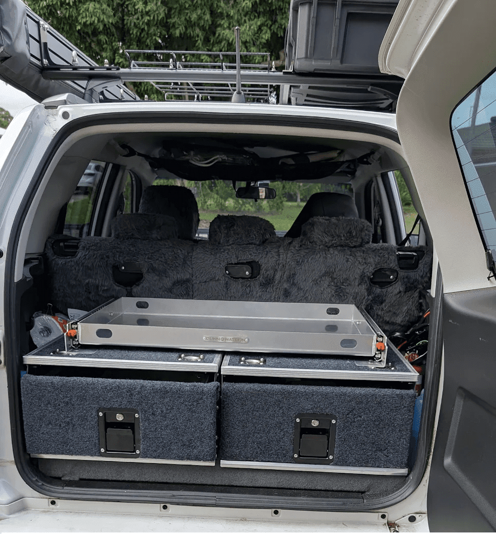 Sideways 4x4 Fridge Slide In Customers 4wd Ontop Of Cargo Drawers Closed.