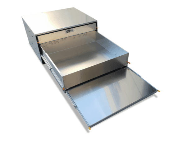 Double Canopy Cargo Drawer + Bench 900mm W x 800mm D x 450mm H (Aus Made) - 1