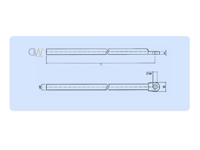 Cylindrical Rod Technical Blueprint