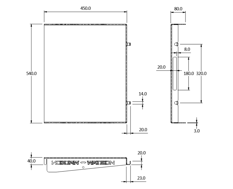 Aluminium Bench to suit Standard Fridge Slides (Australian Made) - 6