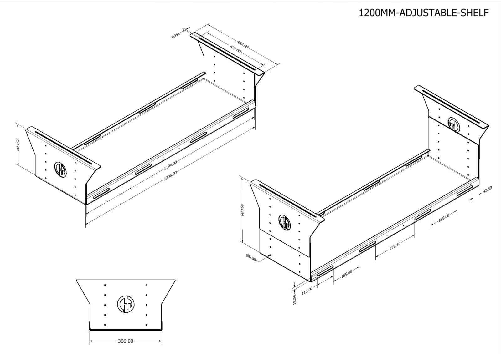 4x4 Adjustable Canopy Shelf - 1