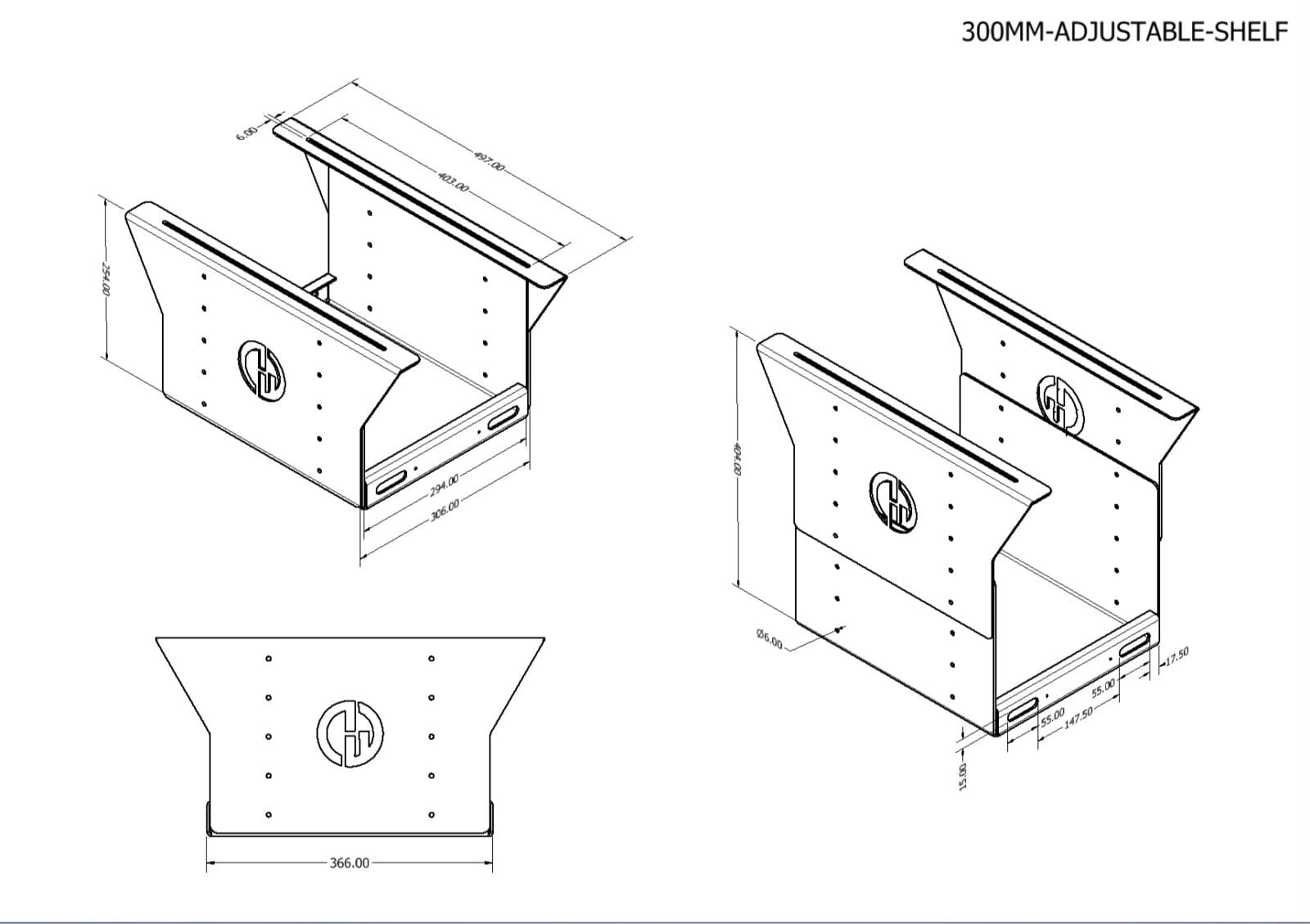4x4 Adjustable Canopy Shelf - 1