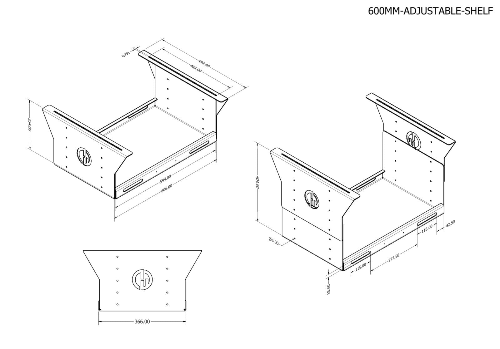 4x4 Adjustable Canopy Shelf - 1