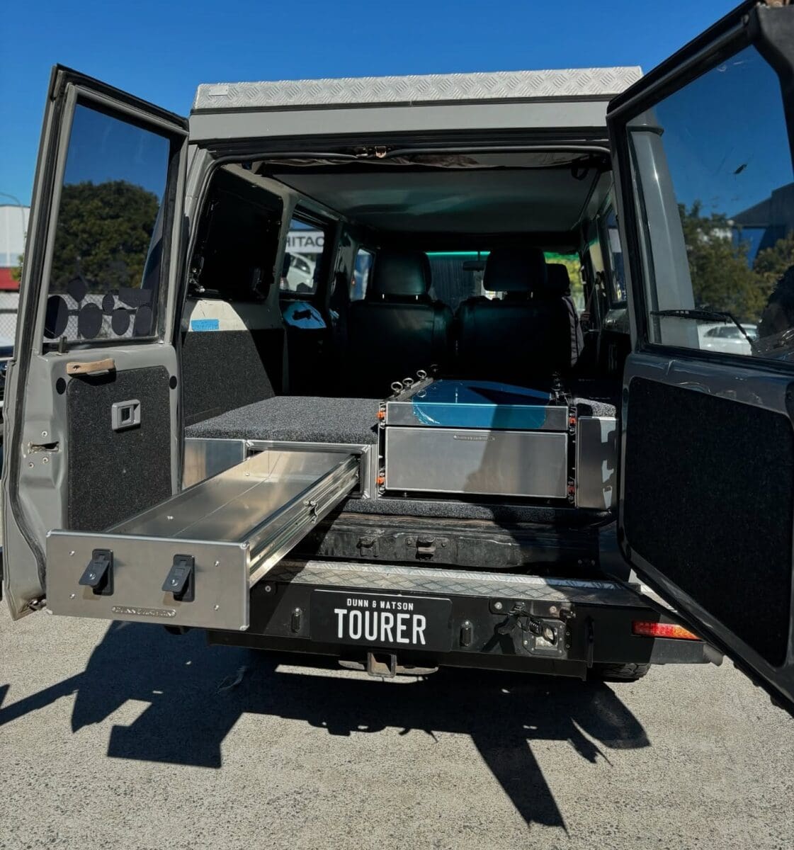 Dunn And Watson Non Locking Drawer Slide Installed In A Toyota Landcruiser Troopy