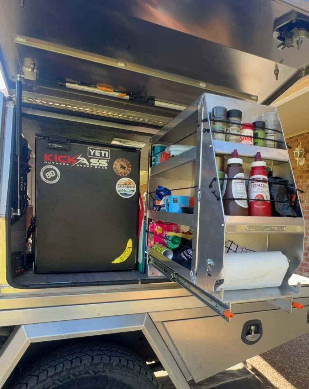 Customer Horzontal Paper Towel Pantry In Their 4wd Canopy