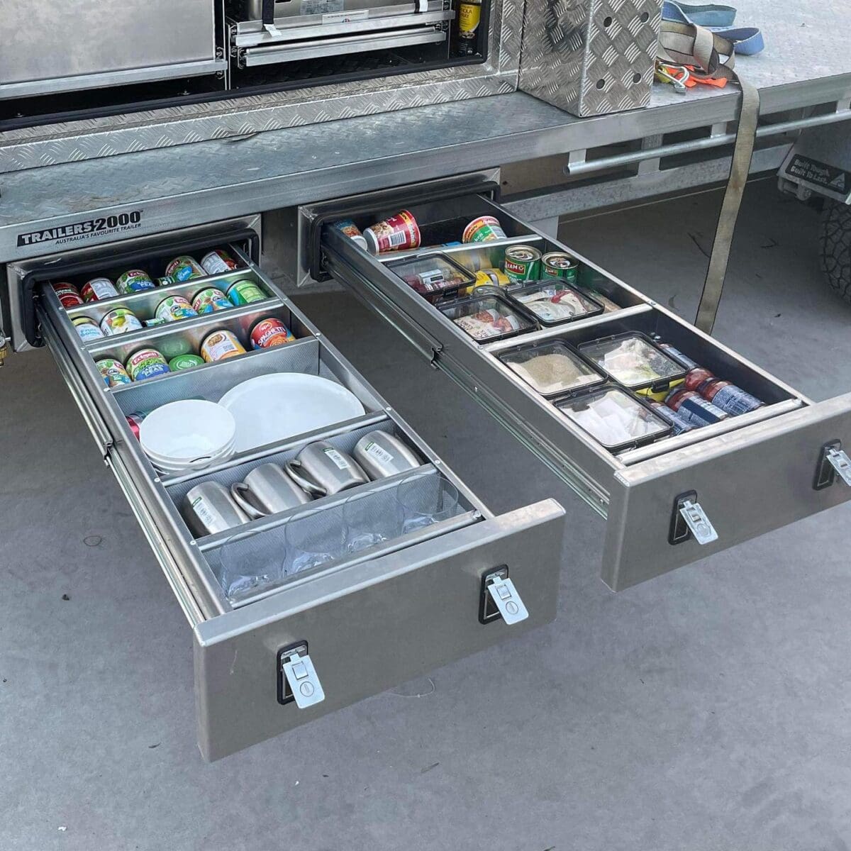 Dunn And Watson Non Locking Slides And Pop Locks Used On Custom Drawers In Customers Toy Hauler