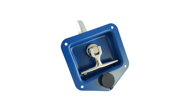 Folding T Handle – Blue Powder Coat - 1